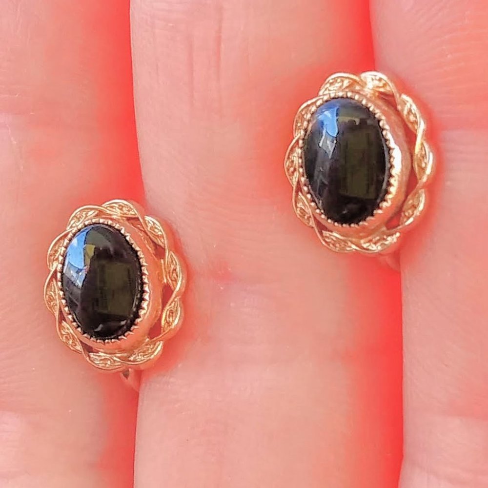 Vintage 12K Gold Fill earrings free with purchase of matching necklace